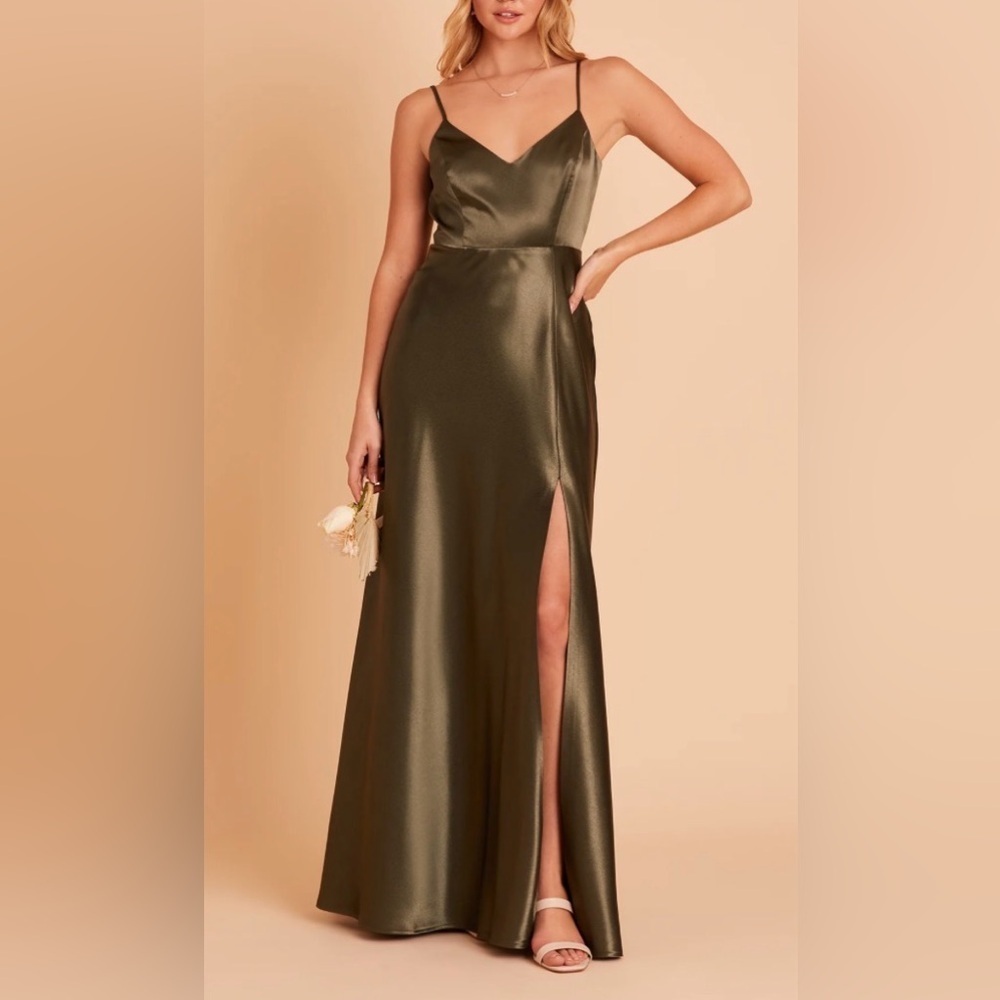Birdy Grey Bridesmaid Dress Jay Dress in Shiny Satin Satin Size XS
